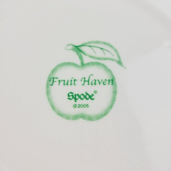 Spode Fruit Haven Salad Plate Butterfly Bee Fruit & Leaves, Fall Autumn Dishes - Picture 8 of 12